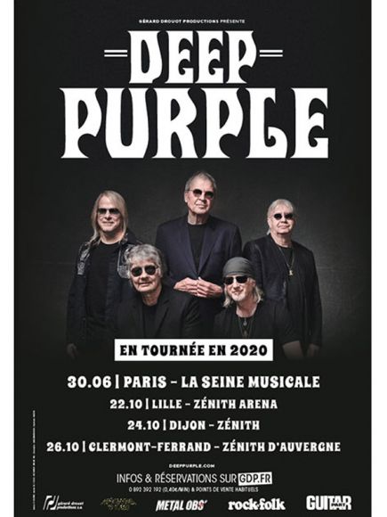 Deep Purple au Zénith de Lille - 221020 - Info date de report