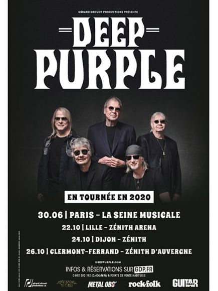 Deep Purple au Zénith de Lille - 221020 - Info date de report Deep Purple au Zénith de Lille - 221020 - Info date de report