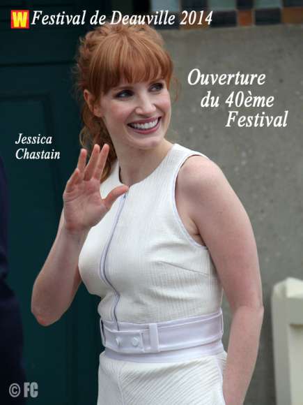Jessica Chastain, le 1er sourire du Festival de Deauville 2014