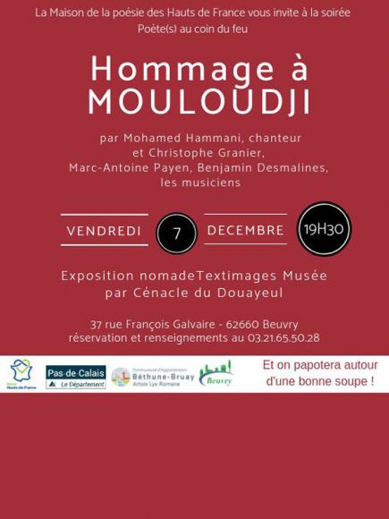 Soirée Mouloudji à La Maison de la poésie des Hauts de France